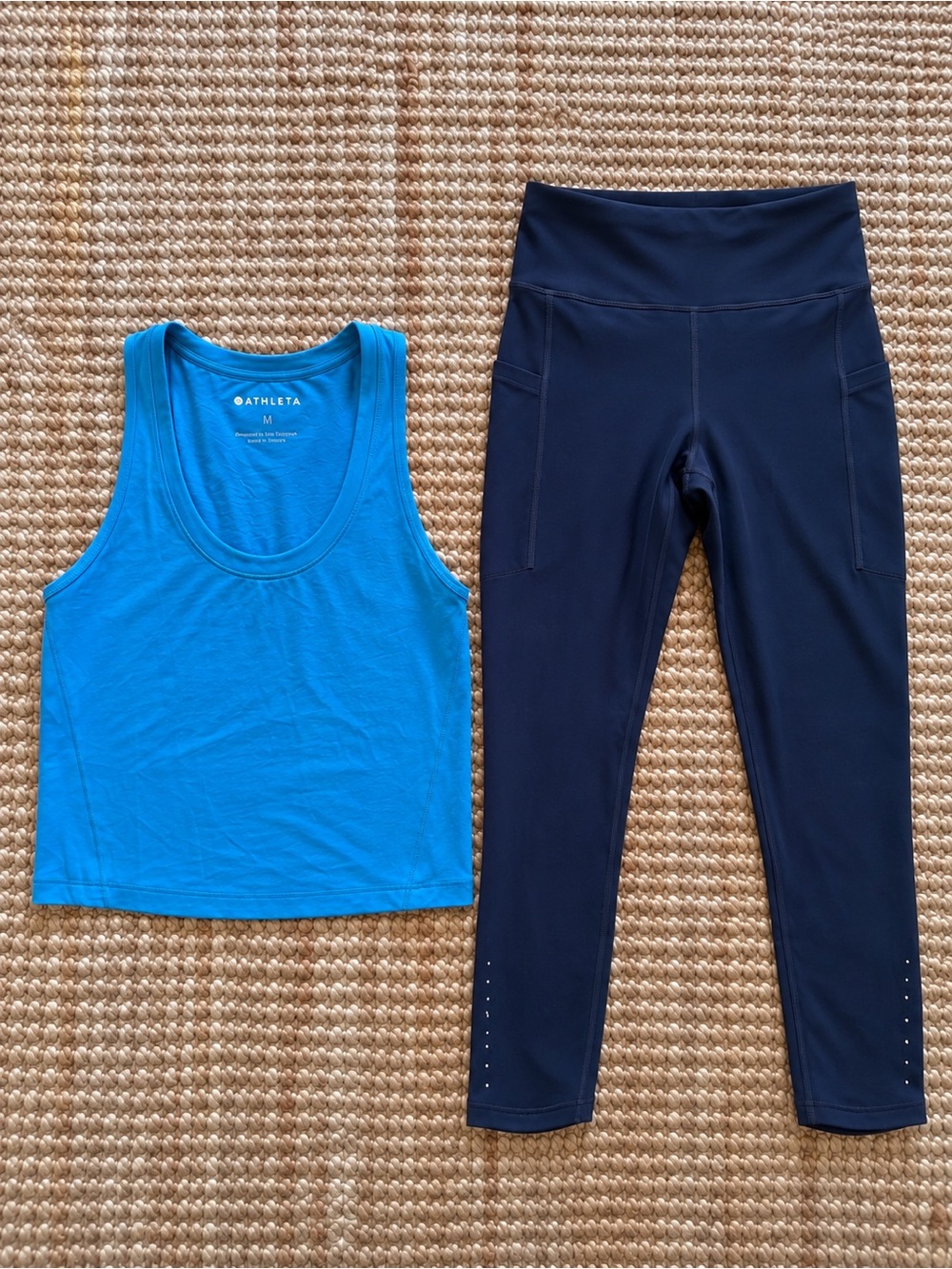 Athleta Pace Setter Leggings + Racerback Tank Set | Women’s M Activewear Bundle